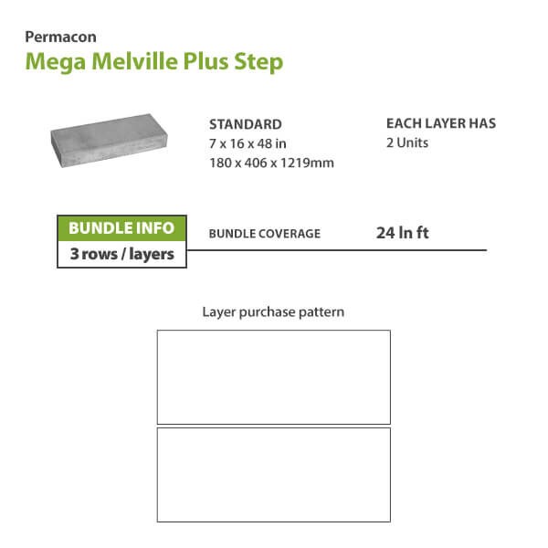 Permacon Mega Melville Plus Step